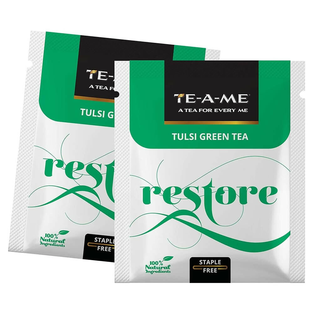 TE-A-ME Restore Tulsi Green Tea Bags - Distacart