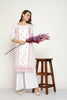 Maai Rayon Hand Printed Kurta Off-White - Distacart