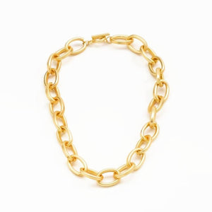 Matt Gold Metal Chain Necklace