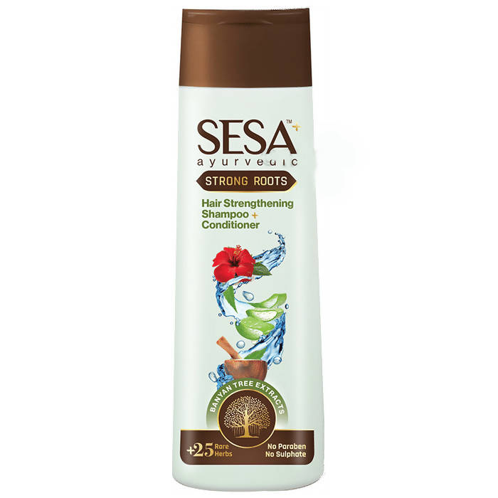 Sesa Ayurvedic Strong Roots Hair Strengthening Shampoo + Conditioner - Distacart