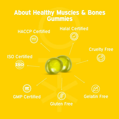Nutriburst Healthy Muscles & Bones Gummies With Calcium & Vitamin D - Distacart