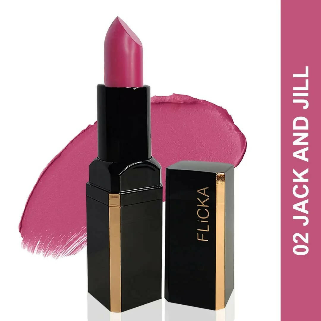 FLiCKA Lip Poetry Matte Lipstick Shade 02 Jack and Jill - Red Plum - Distacart