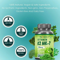 Thumbnail for Nutrainix Vitamin K2 MK-7 Tablets