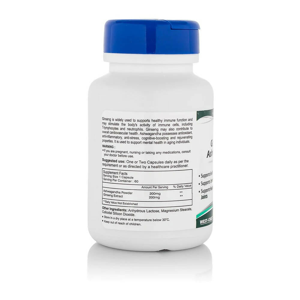 Healthvit Ginseng & Ashwagandha Capsules - Distacart