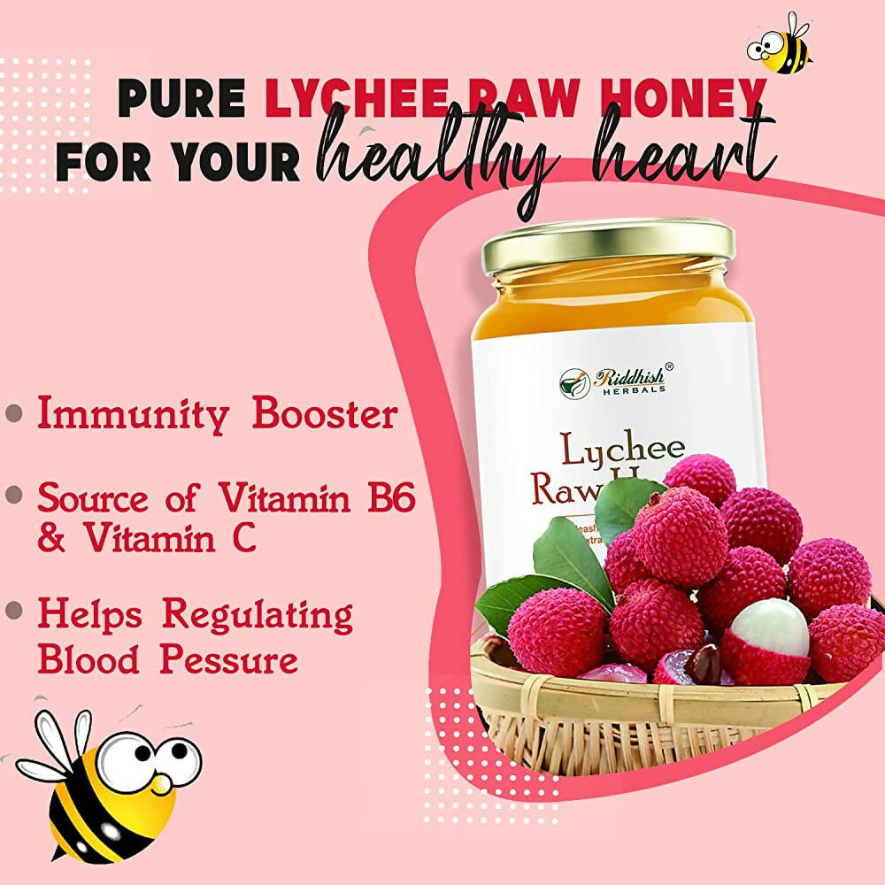Riddhish Herbals Organic Pure Lychee Raw Honey - Distacart