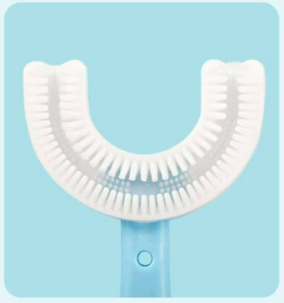 LandVK's Toothbrush for Kids with U Shaped Silicone Brush - Distacart