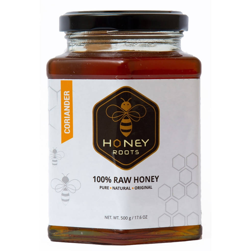 Honey Roots Coriander Flavor Raw Honey - Distacart