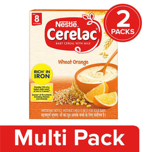 Nestle Cerelac Baby Cereal with Milk, Wheat Orange – From 8 To 24 Months