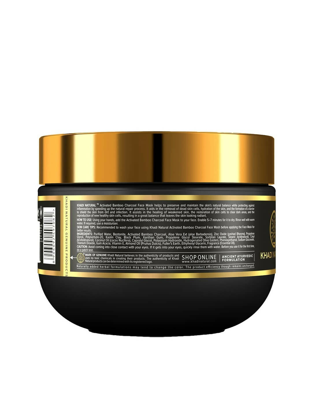 Khadi Natural Activated Bamboo Charcoal Face Mask - Distacart
