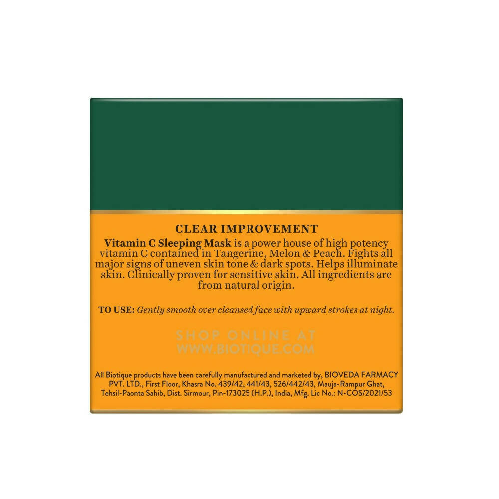 Biotique Advanced Organics Clear Improvement Vitamin C Sleeping Mask - Distacart