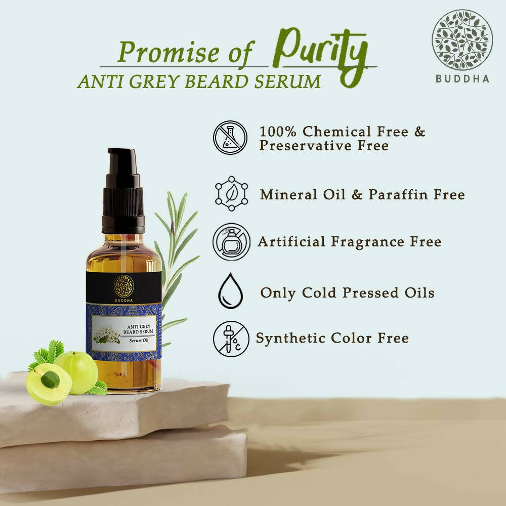 Buddha Natural Grey Beard Hair Oil Serum - Distacart