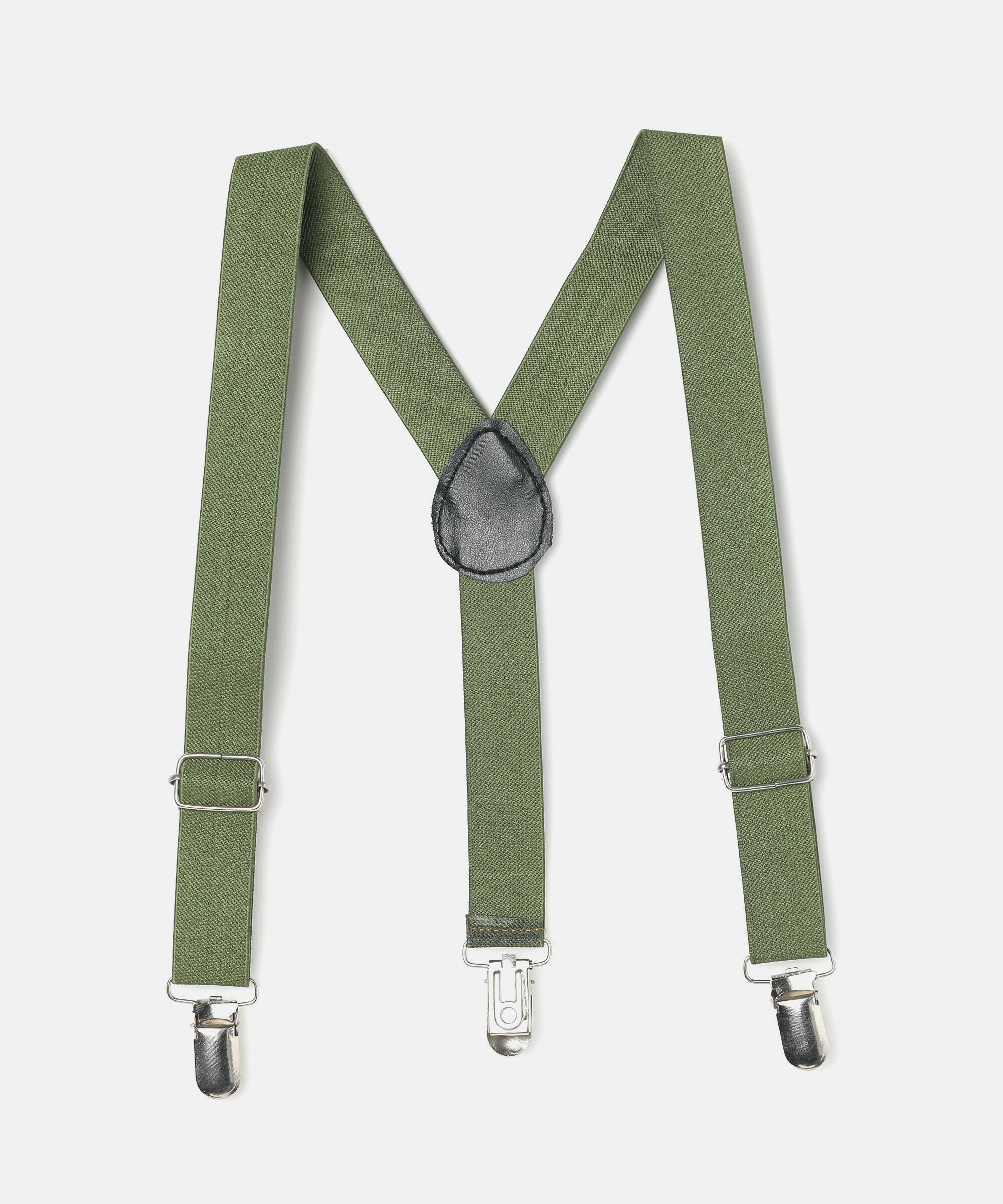 Manet Boys Solid Suspenders - Olive Green - Distacart