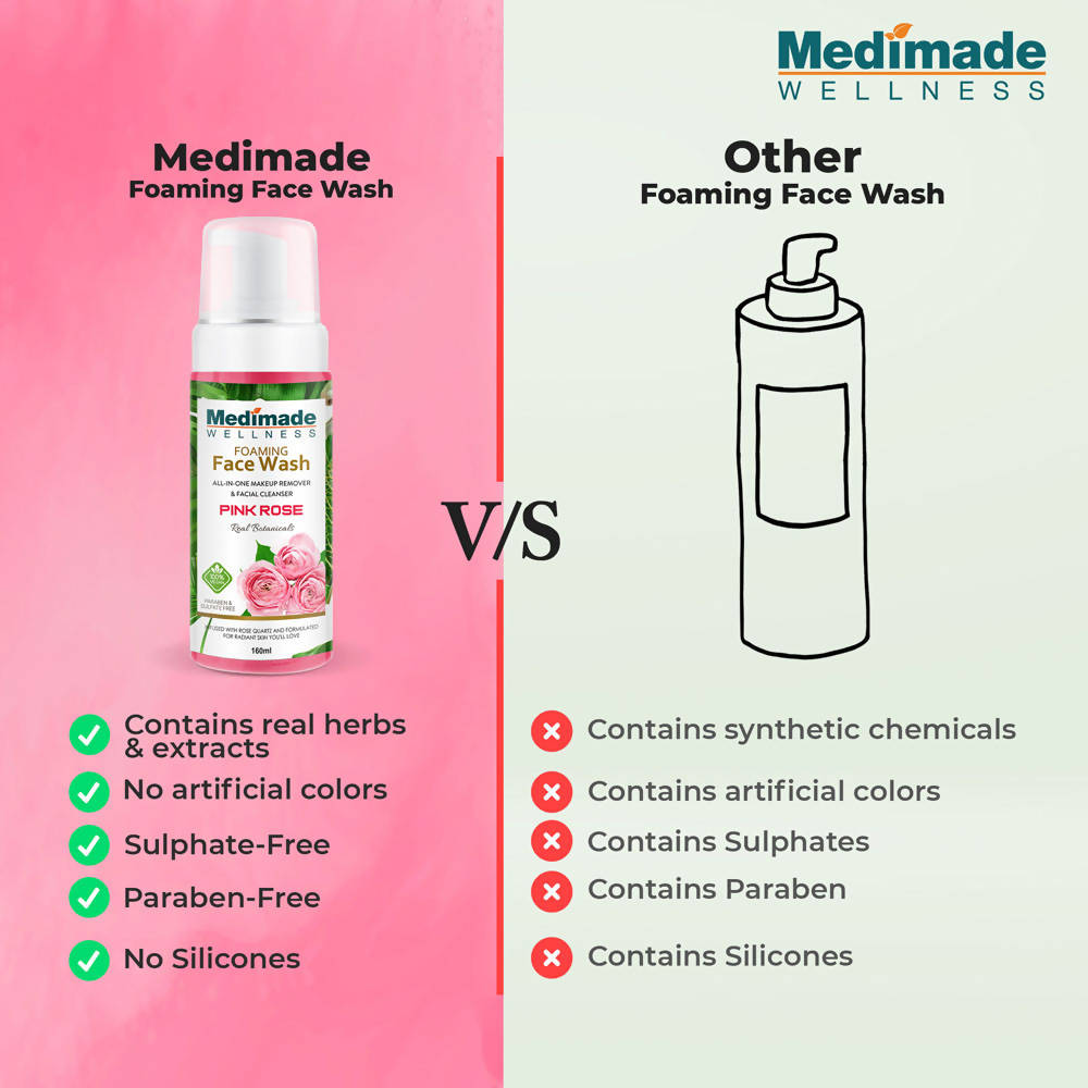 Medimade Wellness Foaming Face Wash With Pink Rose