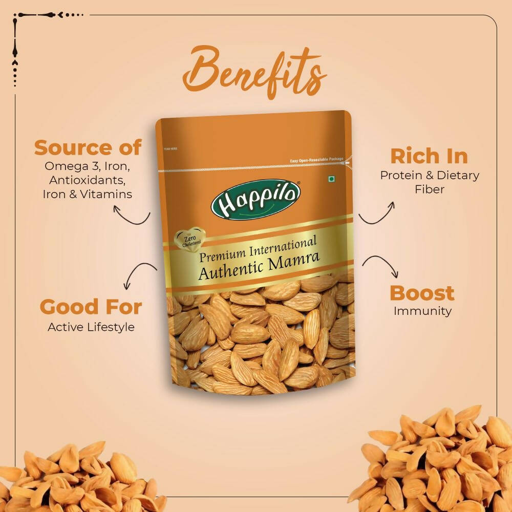 Happilo 100% Premium Authentic Mamra Almonds - Distacart