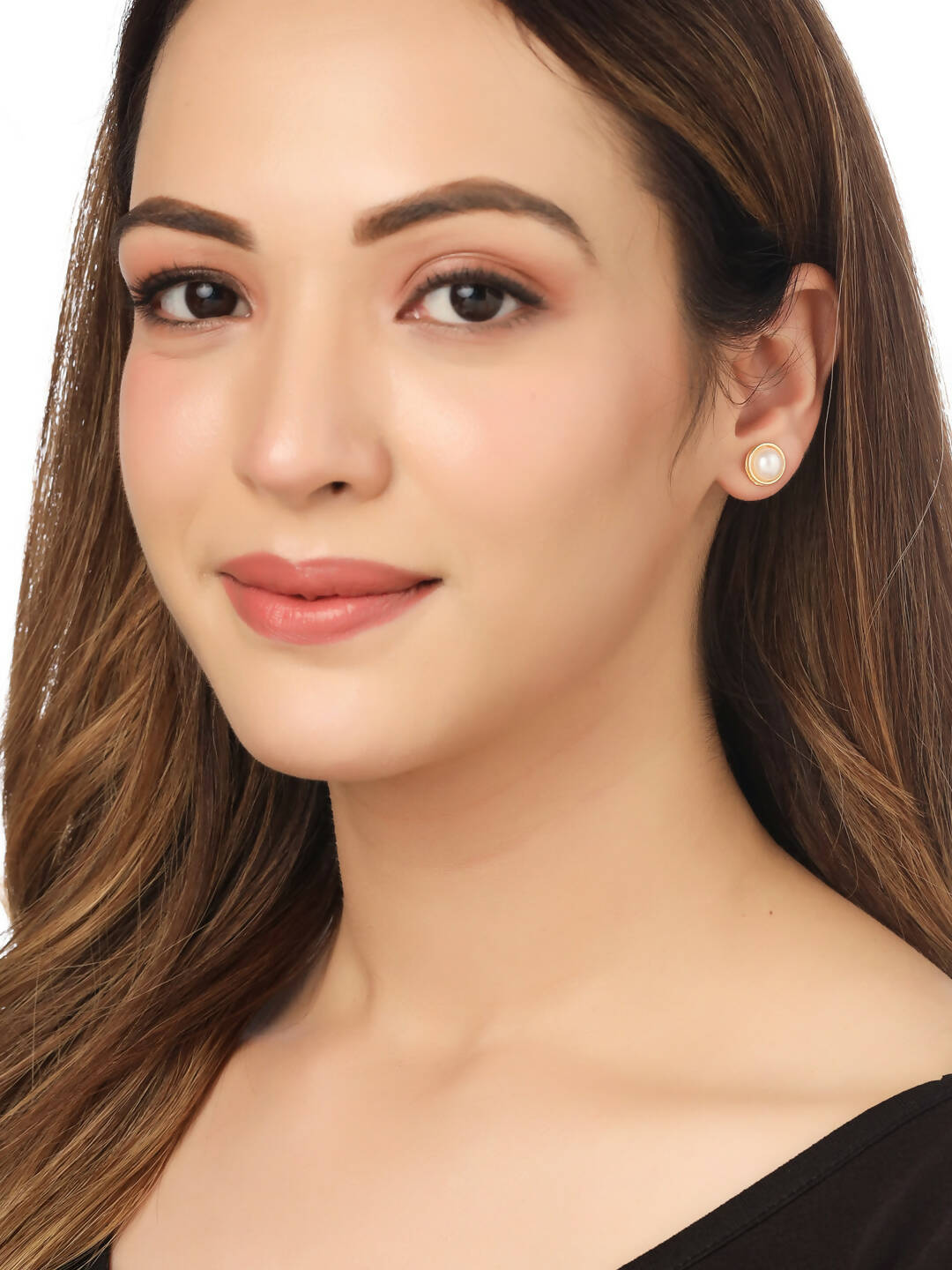 NVR Women Pearl Studded Studs Earrings - Distacart