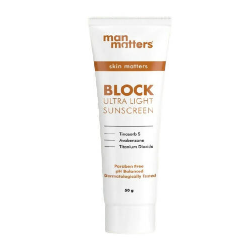 Man Matters BLOCK Ultra Light Sunscreen - Distacart