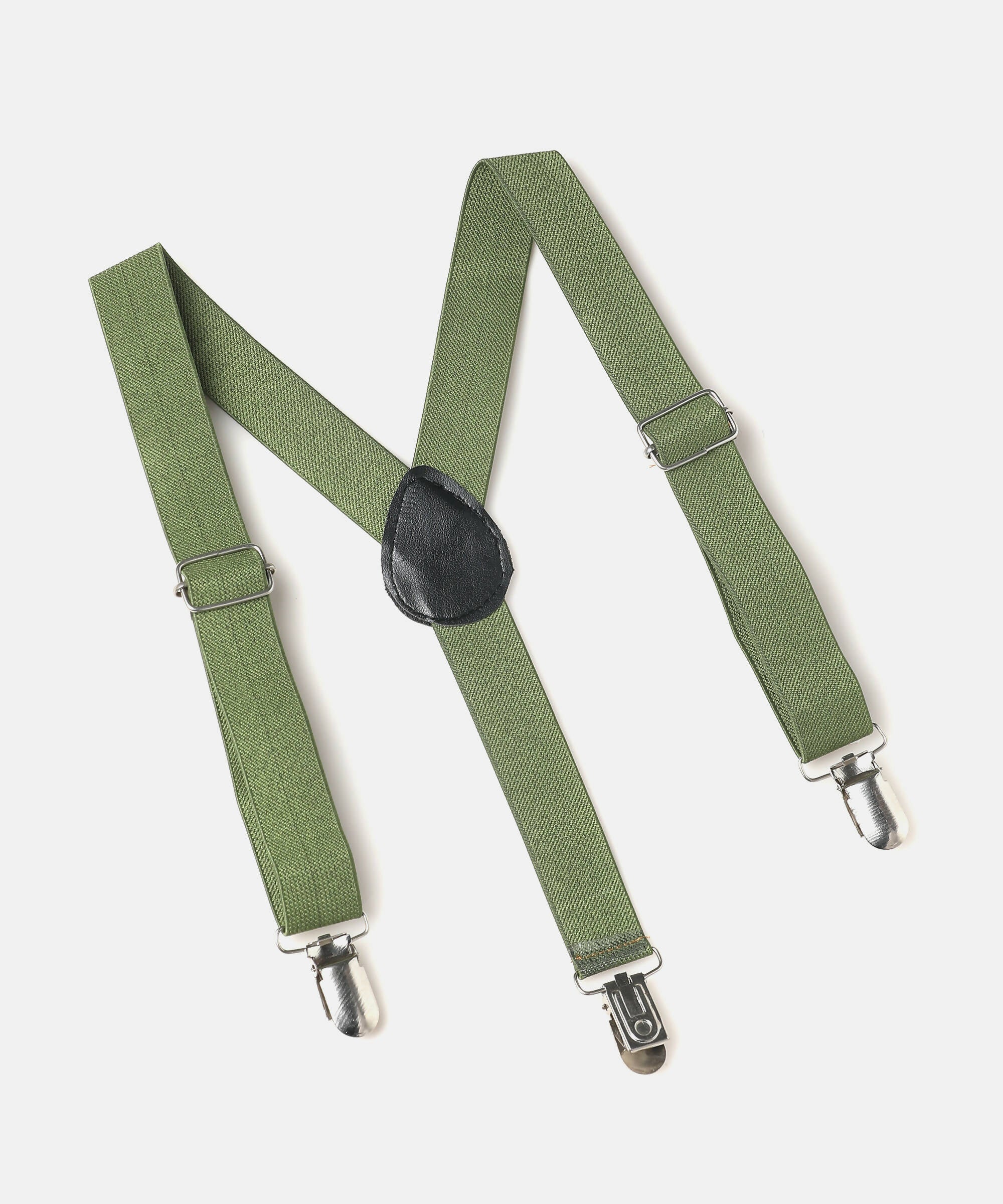 Manet Boys Solid Suspenders - Olive Green - Distacart