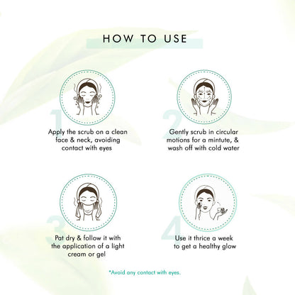 mCaffeine Green Tea Face Scrub with Vitamin C & Hyaluronic Acid - Distacart