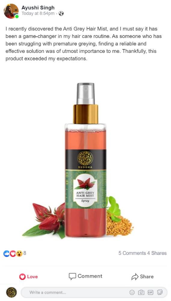 Buddha Natural Grey Hair Mist - Distacart
