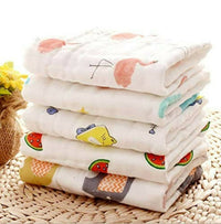 Thumbnail for Mom Care Muslin Cotton Face Towels Set Of 5 - Distacart