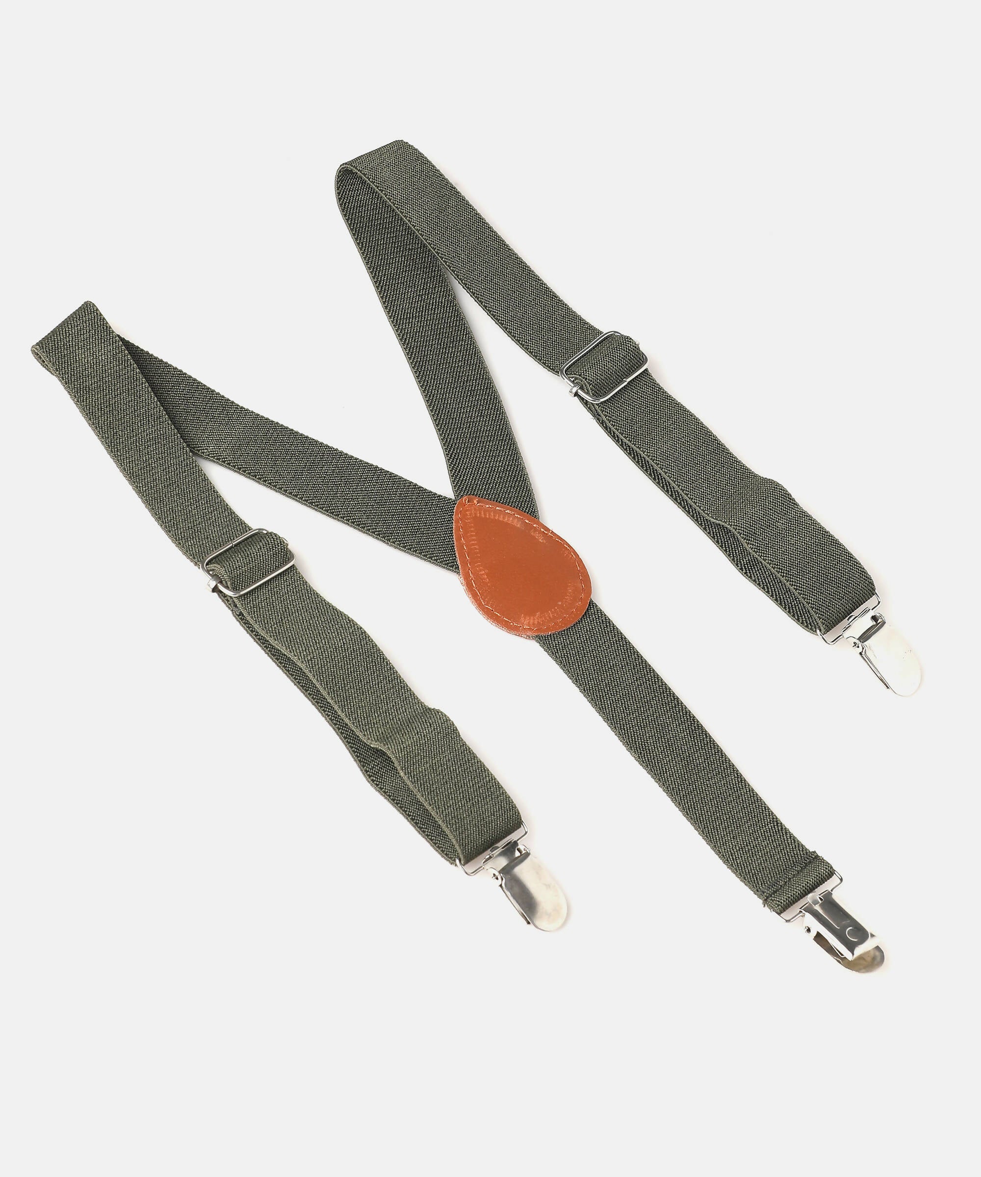 Manet Boys Solid Suspenders - Bottle Green - Distacart