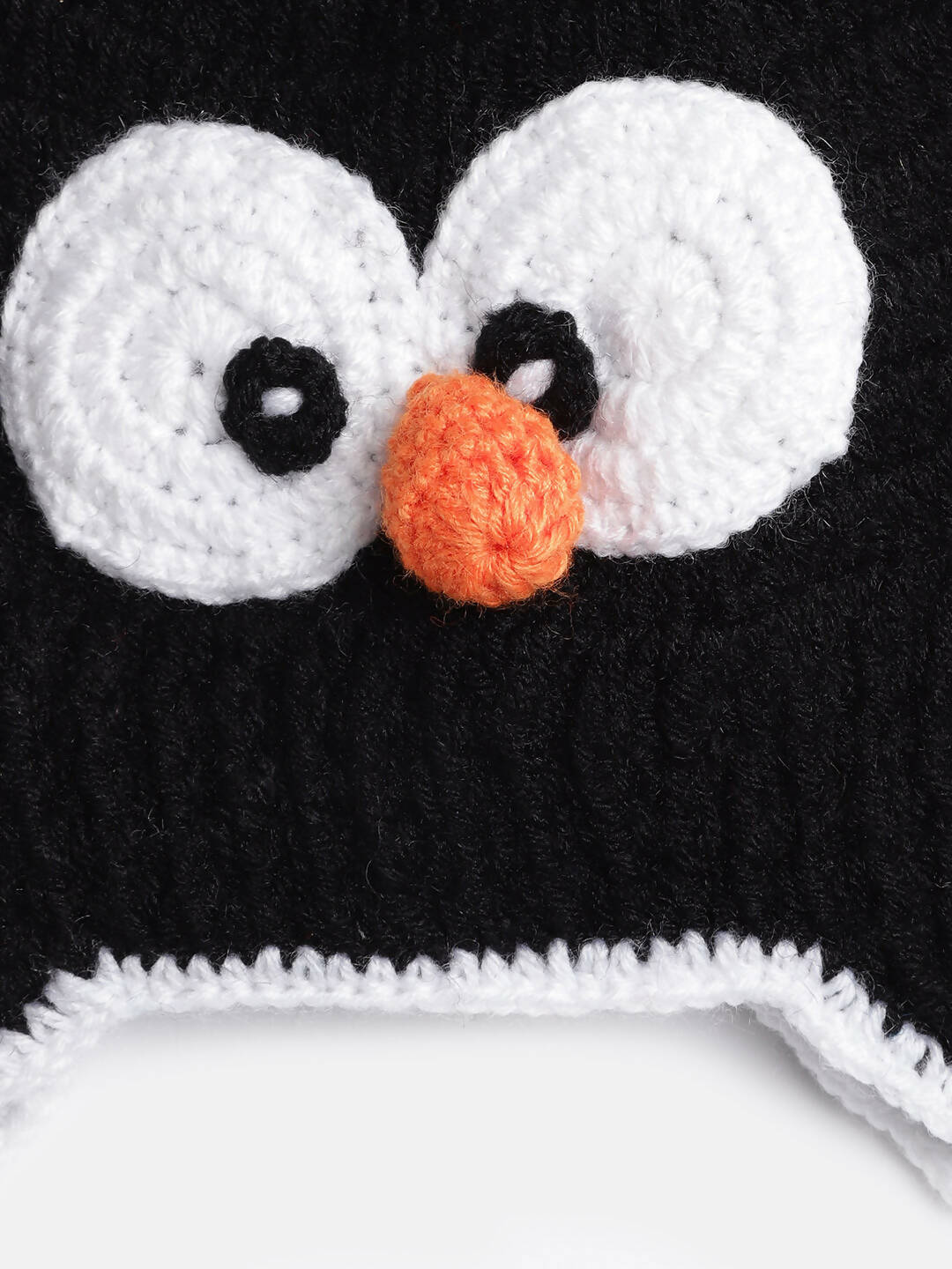 Chutput Kids Woollen Hand Knitted Googly Eyes Detail Cap - Black - Distacart