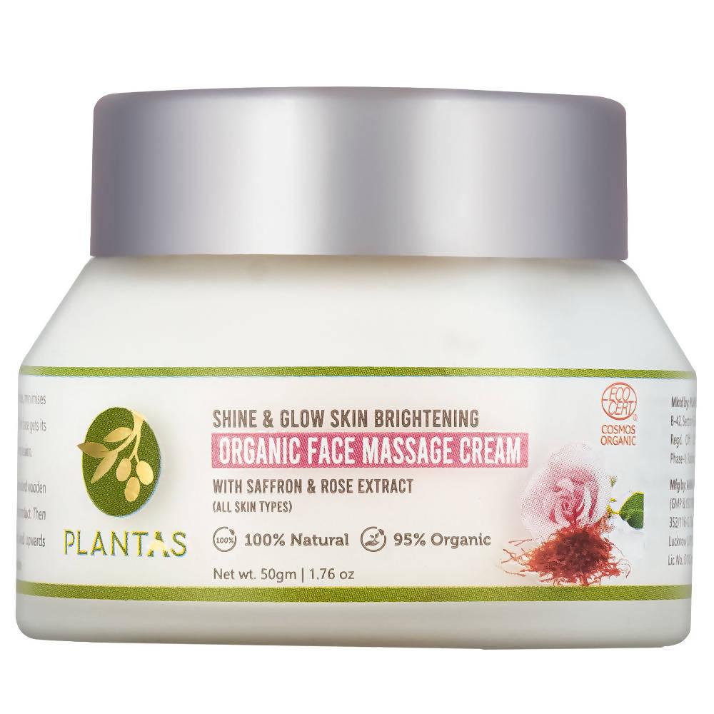 Plantas Shine & Glow Skin Brightening Organic Face Massage Cream - Distacart