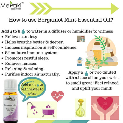 Meraki Essentials Bergamot Mint Essential Oil - Distacart