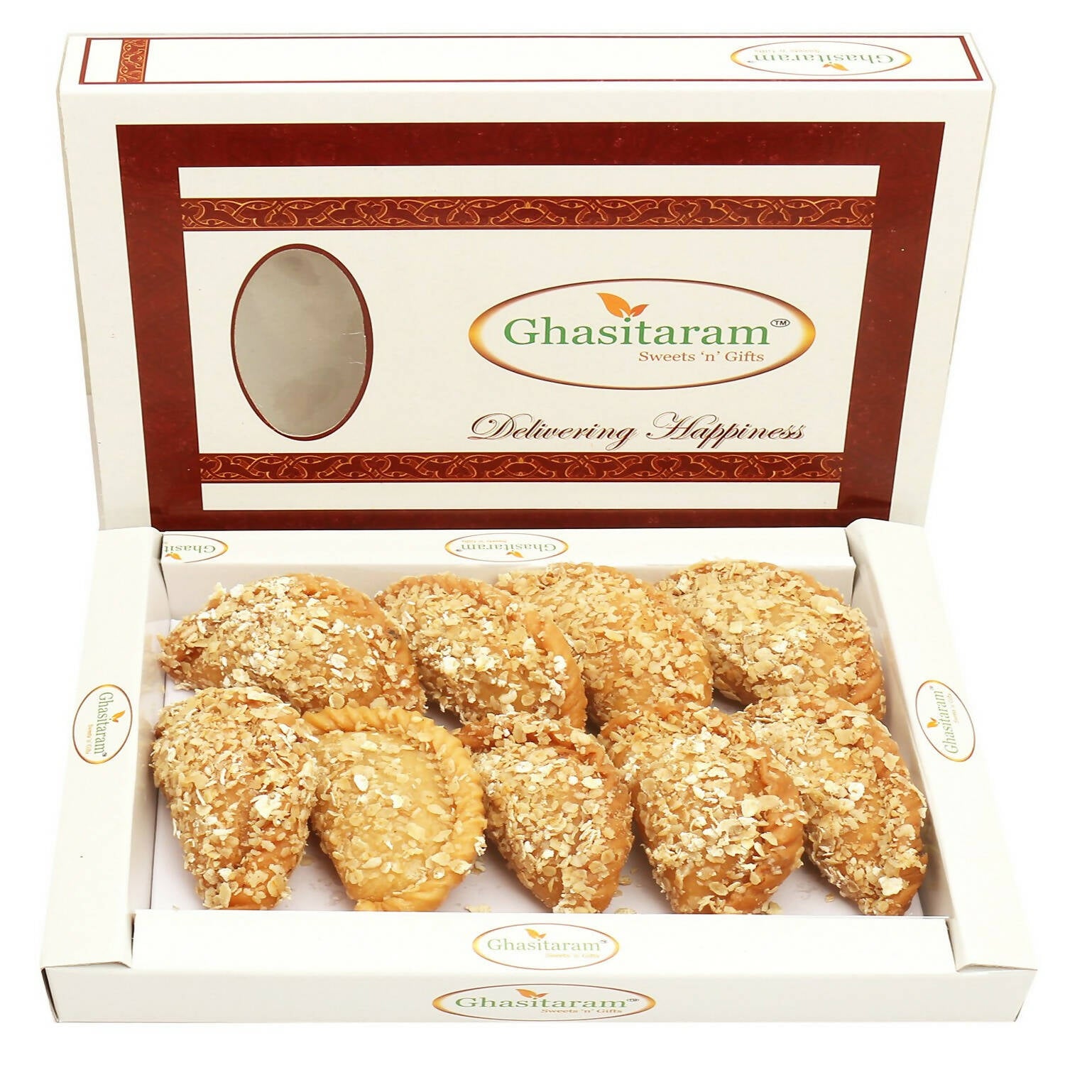 Ghasitaram Holi Sweets - Roasted Oats Gujiya - Distacart