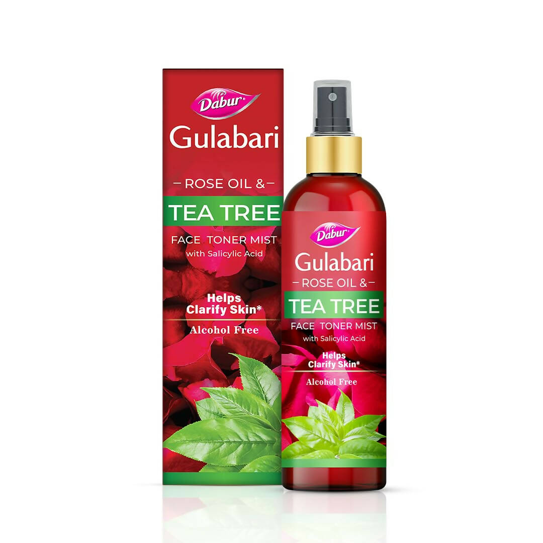 Dabur Gulabari Rose Oil & Tea Tree Face Toner Mist & Rose Water - Distacart