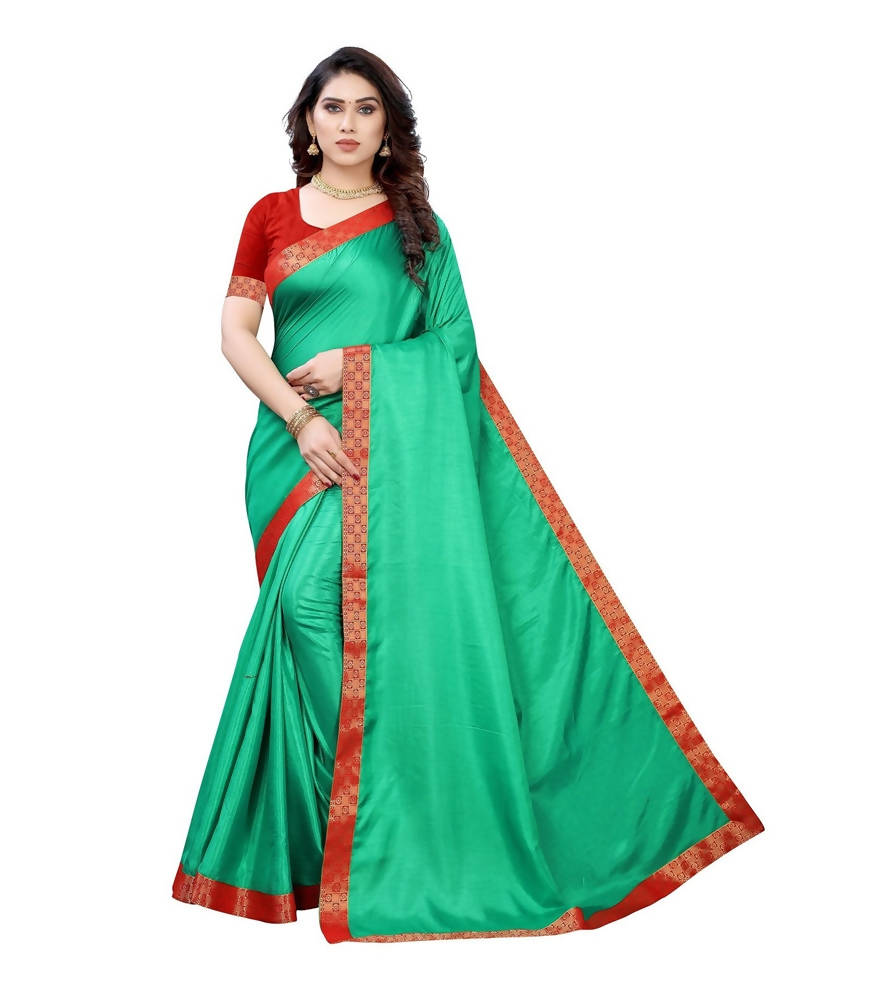 Vamika Rama Green Dola Silk Border Saree (Kirti Rama)