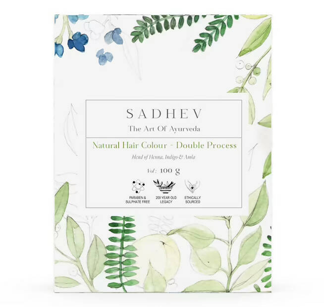 Sadhev Ayurvedic Hair Color-Double Process - Distacart
