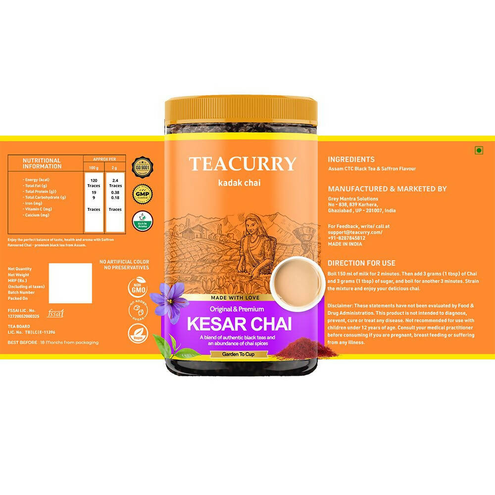 Teacurry Kesar Elaichi Chai Powder - Distacart