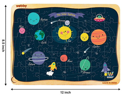 Webby Outer Space Solar System Wooden Jigsaw Puzzle - 40 Pcs - Distacart