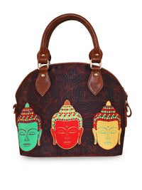 Thumbnail for Sabhyata Buddha - Satin Handbag With Detachable Sling - Distacart