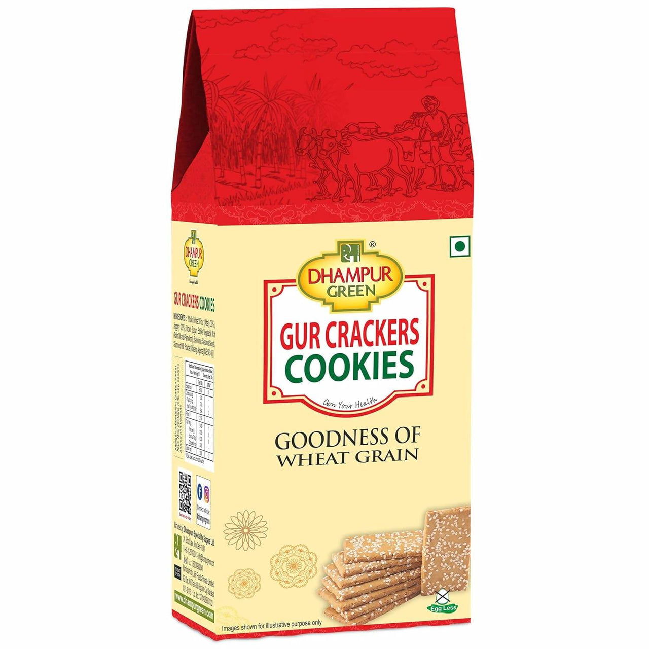 Dhampur Green Gur Crackers Cookies - Distacart