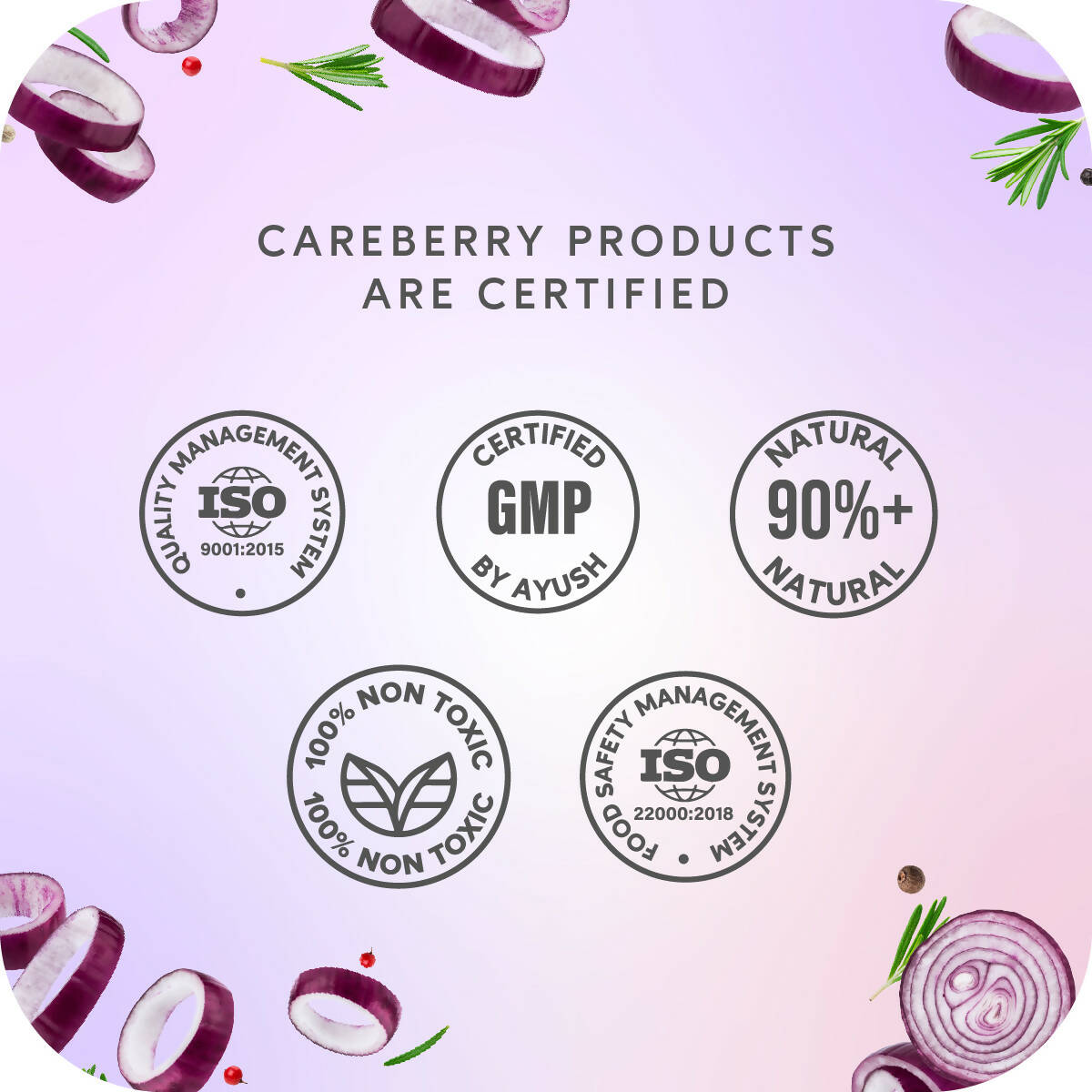 Careberry Organic Red Onion & Black Seed Oil Shampoo + Conditioner For Anti Hair Fall - Distacart