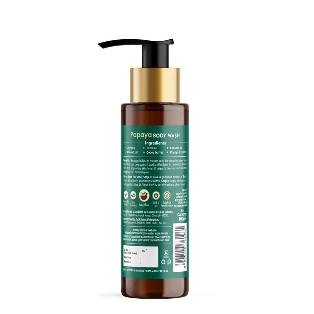 Lakshmi Krishna Naturals Papaya Body Wash - Distacart