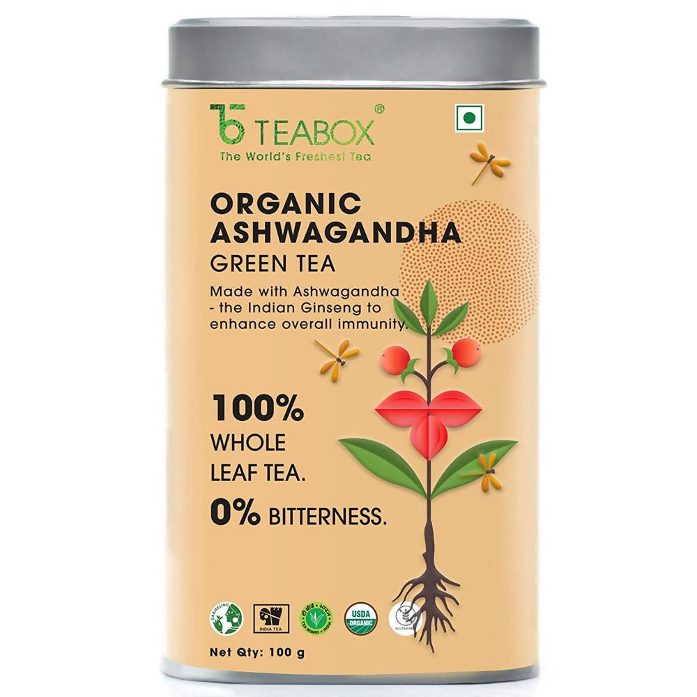 Teabox Organic Ashwagandha Green Tea Loose Leaves