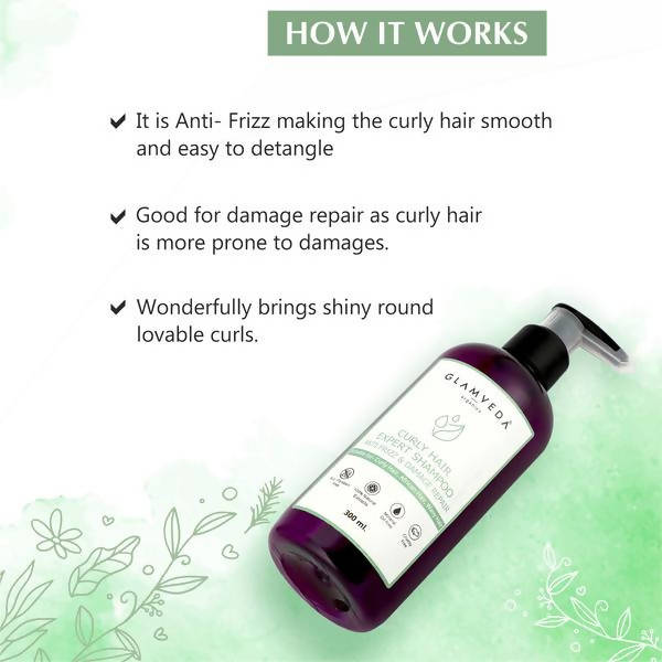 Glamveda Curly Hair Expert Shampoo Anti Frizz & Damage Repair