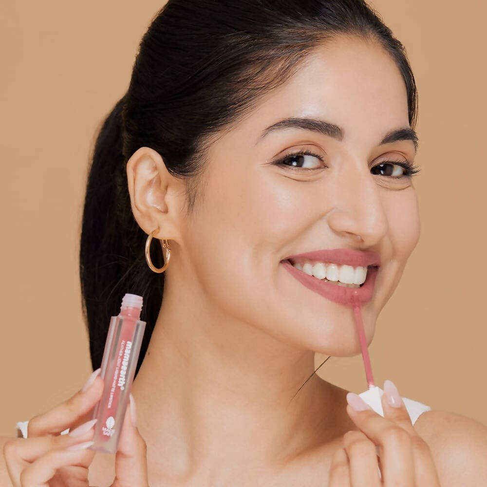 Mamaearth Feather Light Liquid Matte Lipstick - Nude Rose - Distacart