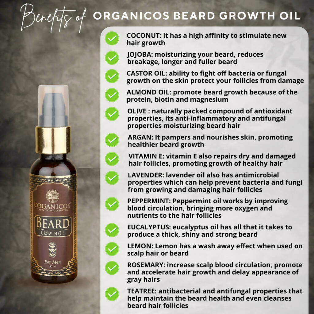 Organicos Beard Growth Oil - Distacart
