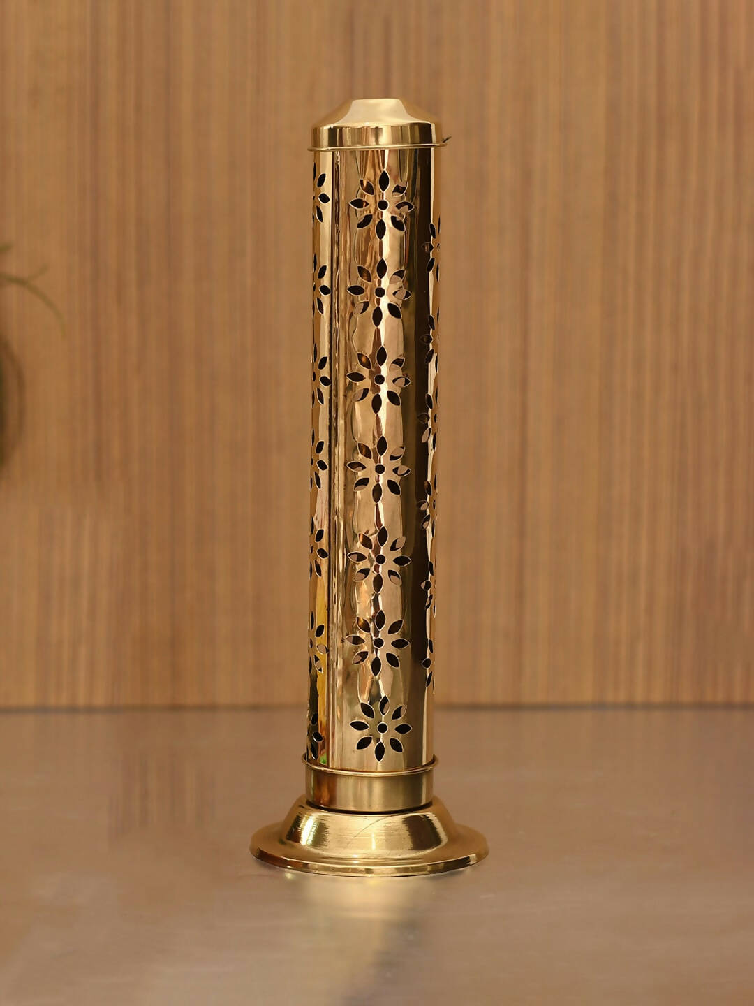 CraftVatika Gold-Toned Incense Holder Agarbatti Stand with Ash Catcher - Distacart