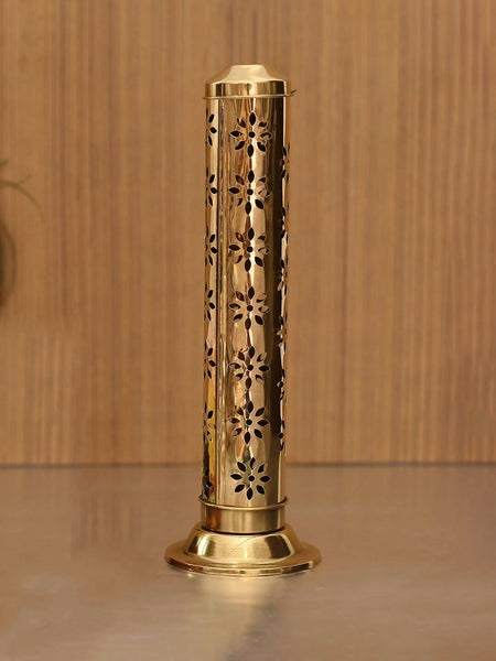 CraftVatika Gold-Toned Incense Holder Agarbatti Stand with Ash Catcher - Distacart