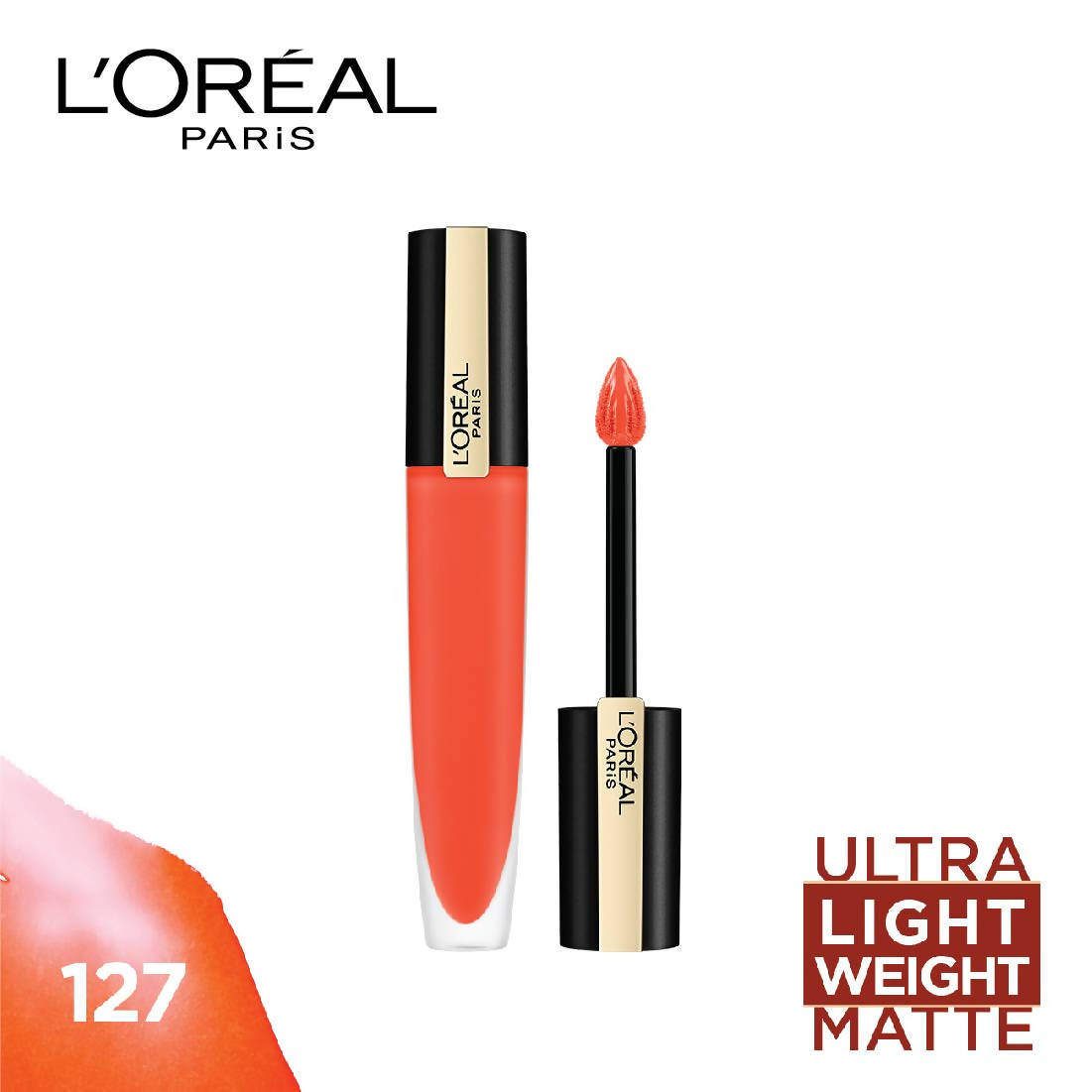 L'Oreal Paris Rouge Signature Matte Liquid Lipstick - 127 I Vibrate - Distacart