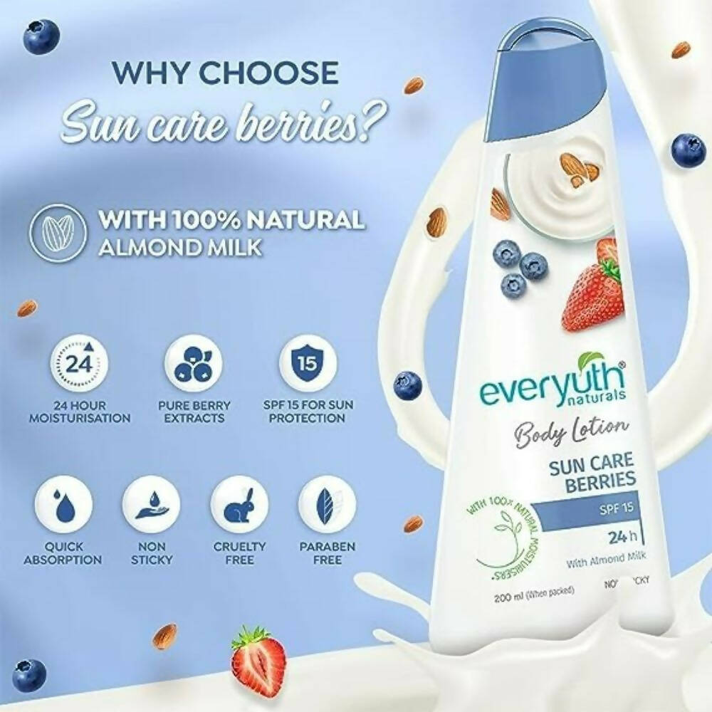 Everyuth Naturals Body Lotion Sun Care Berries - Distacart