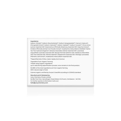 Juicy Chemistry Fenugreek, Brahmi & Plantain Shampoo Bar - Distacart