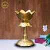 Brass Lotus Diya With Stand - Distacart