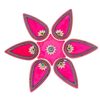 Thumbnail for Kundan HandiKrafts Drop Rangoli Pink (Medium) - Distacart