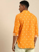 Thumbnail for Mustard Men Pure Cotton Relaxed Opaque Printed Casual Shirt - Mahotsav - Distacart